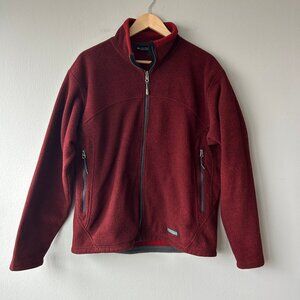 REI Co-op Full Zip Fleece Jacket Burgundy Unisex Medium Cold Weather Layering